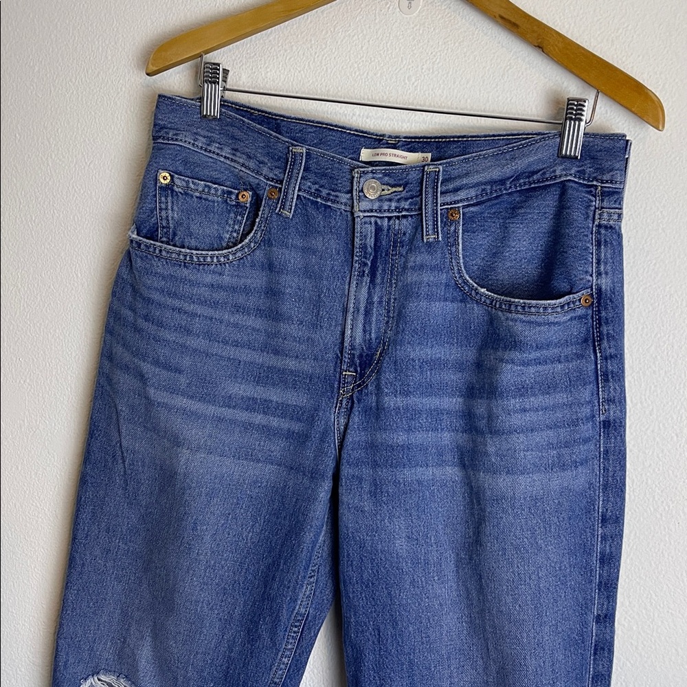 Levi’s Low Pro Straight distressed jeans 30 - Picture 2 of 7